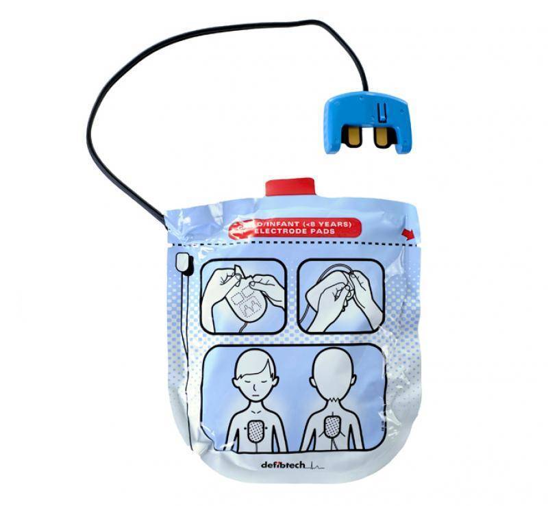 Speciale kinderelektroden voor de Lifeline View Defibtech Lifeline View électrodes pédiatriques – Image 1